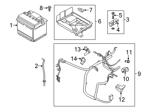 2013 Lincoln MKZ Battery Negative Term Diagram for BT4Z-14450-BA