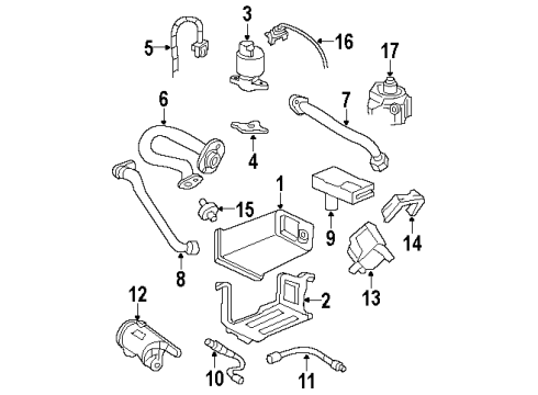 2001 Oldsmobile Aurora Powertrain Control Air Injection Reactor Pump Diagram for 19303240