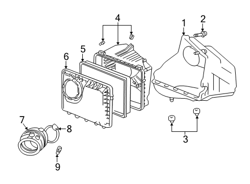 2000 Buick Regal Filters Housing Asm-Air Cleaner Lower Diagram for 10323232