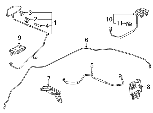 2019 Honda Insight Antenna & Radio Clip, Harness Band (159MM) (Black) Diagram for 91540-TAA-003