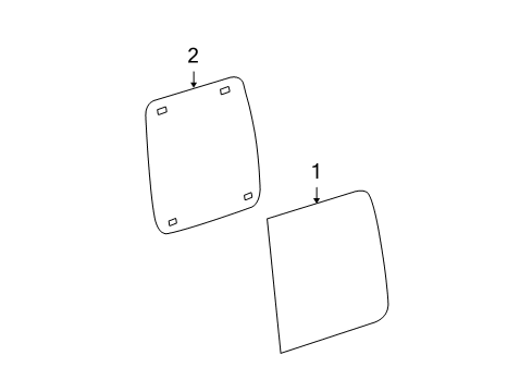 2006 Nissan Titan Rear Door - Glass & Hardware Glass Assy-Rear Door Window, LH Diagram for 82301-7S200