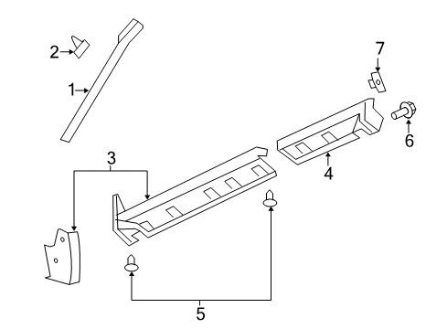 2012 Jeep Patriot Exterior Moldings Molding-SILL Diagram for 5182574AB