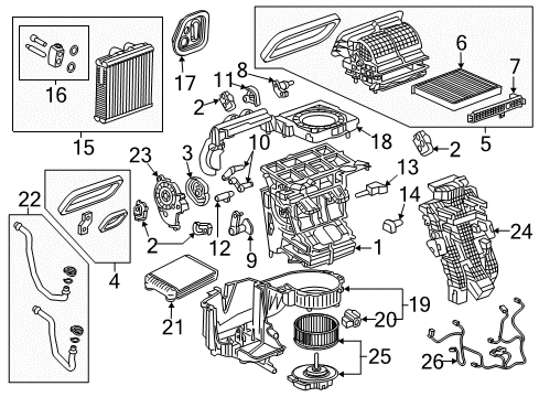 2021 Buick Enclave Air Conditioner Rear Pipe Assembly Diagram for 84459569