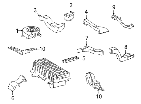 2008 Lexus GS450h Battery Duct, Hybrid Battery Intake, NO.2 Diagram for G92D2-30010