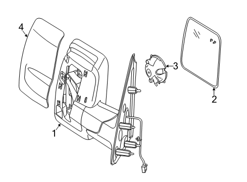 2018 Nissan NV2500 Mirrors Glass-Mirror, LH Diagram for 96366-1PA0E