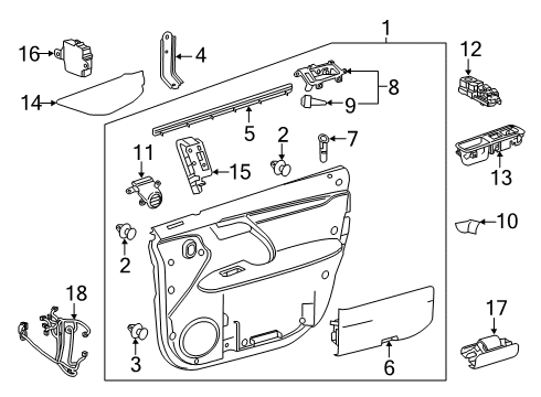 2020 Lexus RX350L Mirrors Outer Mirror Control Computer Assembly Diagram for 89430-48090