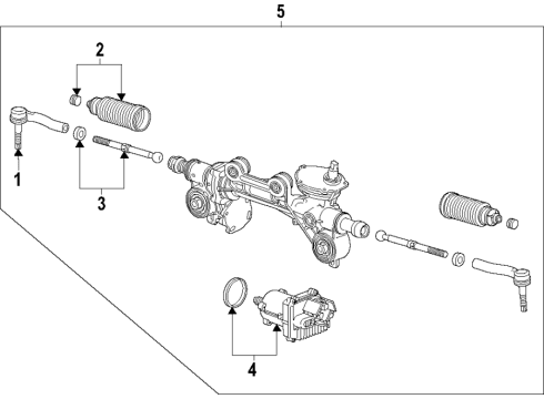 2021 Cadillac Escalade ESV Steering Column & Wheel, Steering Gear & Linkage Rack Diagram for 84732306