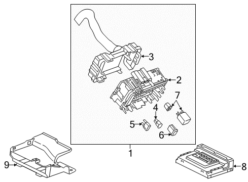 2019 Buick LaCrosse Fuse & Relay Module Diagram for 13519643