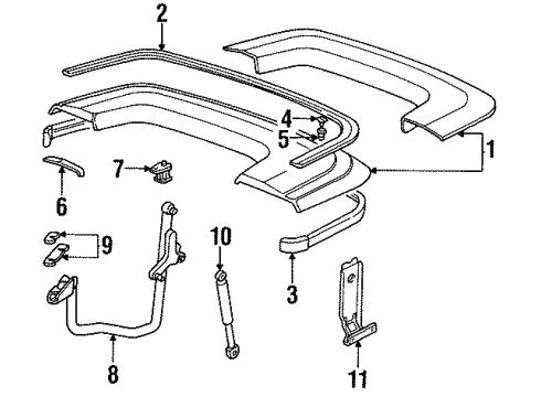 1998 BMW M3 Stowage Compartment Base Diagram for 41621922498