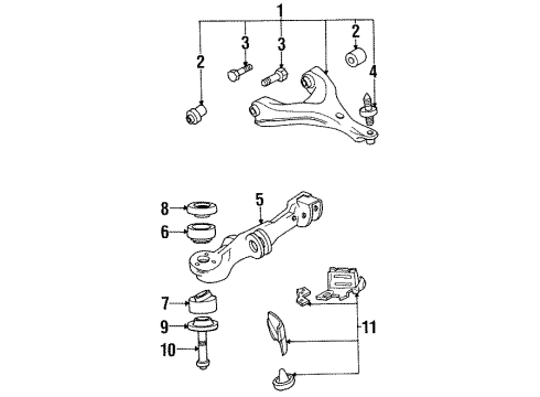 1994 Pontiac Bonneville Front Suspension Components, Lower Control Arm, Stabilizer Bar Bolt-Hexagon M14X2X100, 44 Thread, 10.9 Diagram for 11514427