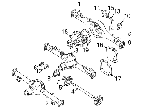 2004 Nissan Frontier Axle Housing - Rear SHIM-Axle Diagram for 43086-B9500