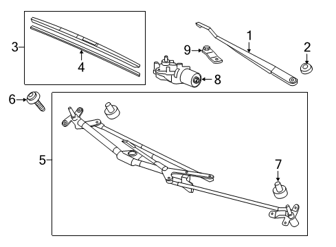 2013 Honda Civic Wiper & Washer Components Bolt-Washer (6X30) Diagram for 90105-SFA-003