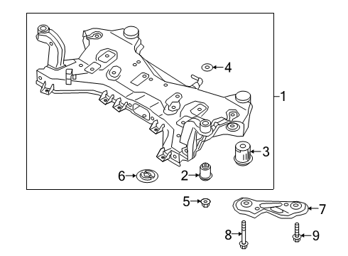 2019 Kia Optima Suspension Mounting - Front Pad U Diagram for 62486D5000