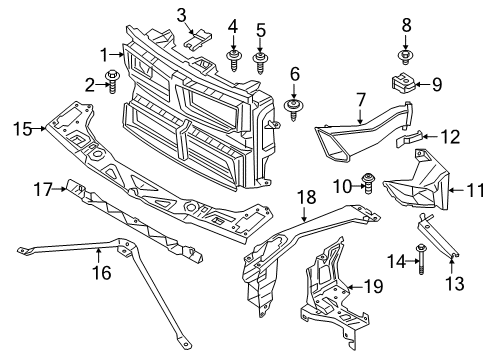 2019 BMW X1 Radiator Support Hex Bolt With Washer Diagram for 07119904526