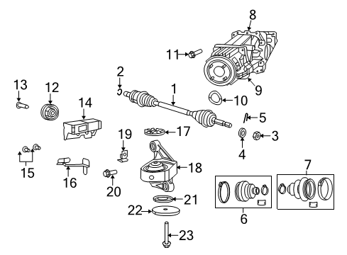 2012 Jeep Compass Axle & Differential - Rear Axle Shaft Rear Left Diagram for RL085141AC