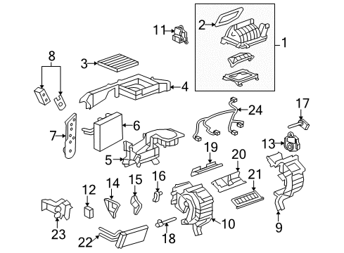 2013 GMC Terrain Air Conditioner Evaporator Core Seal Diagram for 25952926