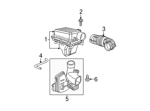 2007 Dodge Magnum Air Intake Air Intake-Air Duct Diagram for 4861705AA