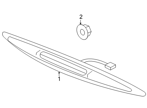 2007 Honda Accord High Mount Lamps Light Assy., High Mount Stop Diagram for 34270-SDA-A11