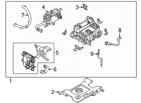 2022 Hyundai Santa Fe Electrical Components WIRING ASSY-LDC NEG Diagram for 91661-CL010