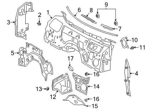 2022 BMW Z4 Cowl Clip Nut Diagram for 07147139081