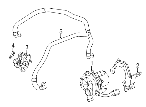 2014 Cadillac ATS Emission Components Air Pipe Diagram for 12647744