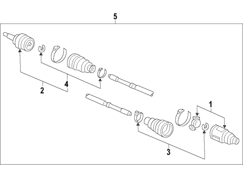 2017 Acura RLX Rear Axle, Axle Shafts & Joints, Drive Axles Oil Seal (40X68.5X9) Diagram for 91205-R9V-003