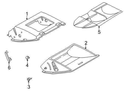 1998 BMW 740iL Glove Box Folding Partition Spring Diagram for 51458125714
