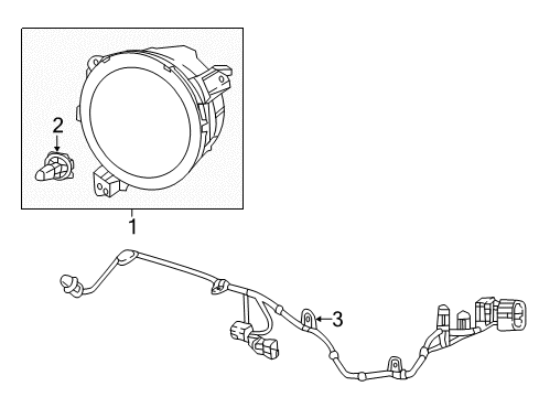 2021 Jeep Wrangler Headlamps Wiring-Front End Module Diagram for 68282740AD