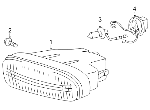 2004 Lexus ES330 Fog Lamps Lamp Unit, Fog Lamp, RH Diagram for 81211-33170