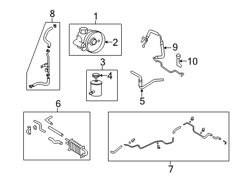 2006 Hyundai Azera P/S Pump & Hoses, Steering Gear & Linkage Pump Assembly-Power Steering Oil Diagram for 57100-3F210