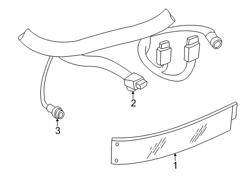 1998 Chevrolet Astro Park & Side Marker Lamps Park/Marker Lamp Diagram for 16523212