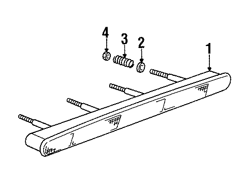 1992 BMW 318i High Mount Lamps Stoplamp Diagram for 63258357739