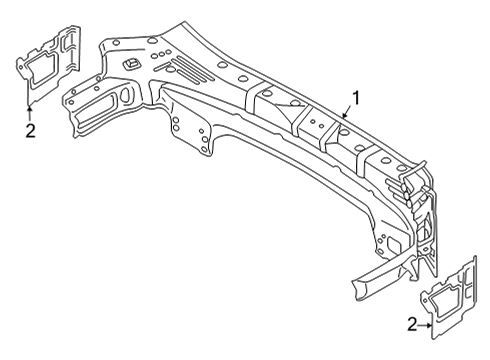 2021 Hyundai Santa Fe Rear Body PANEL ASSY-BACK Diagram for 69100-S1600