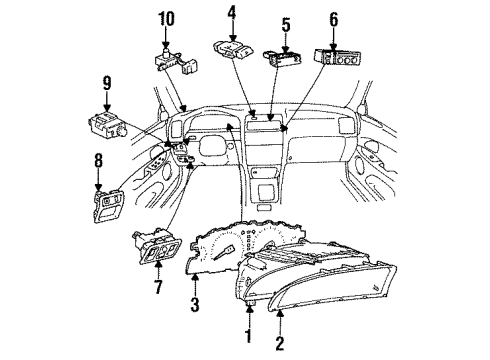 1996 Lexus GS300 Instruments & Gauges Gage Assy, Water Temperature Receiver Diagram for 83244-3A290