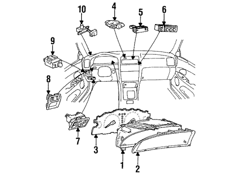 1996 Lexus GS300 Instruments & Gauges Gage Assy, Fuel Receiver Diagram for 83243-3A570