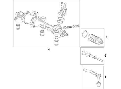 2020 Acura MDX Steering Column & Wheel, Steering Gear & Linkage Unit Assembly, Eps Diagram for 39980-TYS-A13
