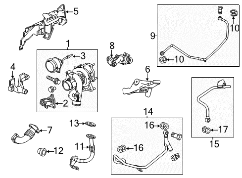 2010 Saab 9-5 Turbocharger Oil Inlet Tube Seal Diagram for 12575552