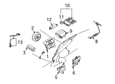 2005 BMW X5 Air Bag Components Control Electronics, Seat Occupancy Diagram for 65776927500