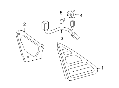 2006 Lexus LS430 Bulbs Lens & Body Diagram for 81591-50050