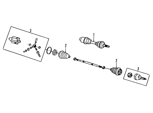 1989 Buick Riviera Front Axle Shafts & Joints, Drive Axles SHAFT ASM Diagram for 26017179