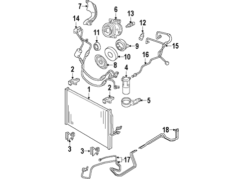 1998 Oldsmobile Silhouette Air Conditioner Tube Asm-A/C Evap Diagram for 10282190