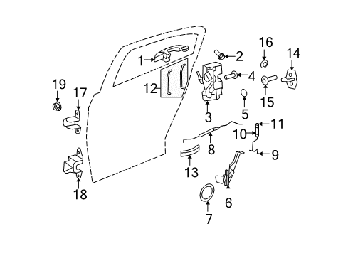 2008 Chrysler Sebring Rear Door Switch-Power Window Diagram for 4602787AB