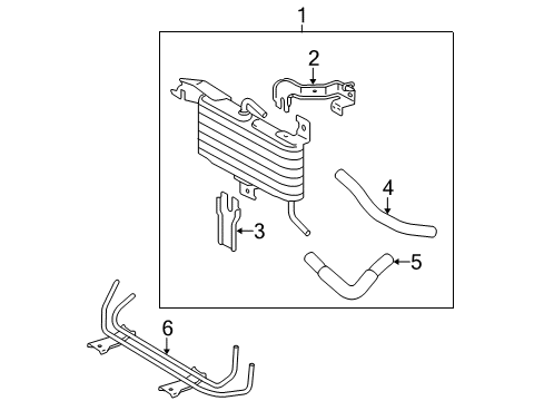 2006 Toyota Tacoma Trans Oil Cooler Lower Hose Diagram for 32942-37010