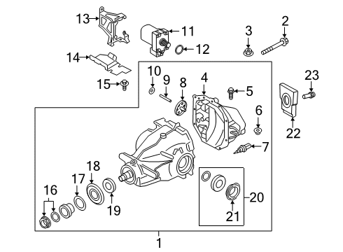 2021 Toyota GR Supra Axle & Differential - Rear Lock Nut Diagram for 41204-WAA01