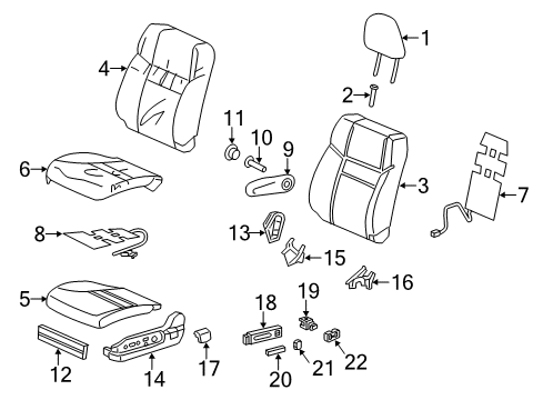 2014 Honda CR-V Heated Seats Cover, L. FR. Cushion *NH167L* (GRAPHITE BLACK) Diagram for 81510-TA0-A71ZA