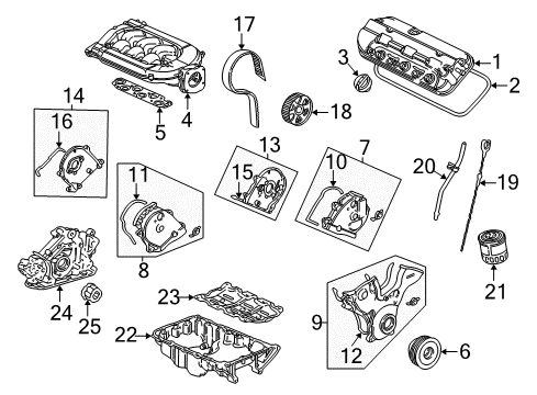 2000 Honda Odyssey Intake Manifold Base, Front Injector Diagram for 17050-P8A-A00