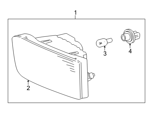 2002 Toyota 4Runner Signal Lamps Signal Lamp Assembly Diagram for 81510-35260