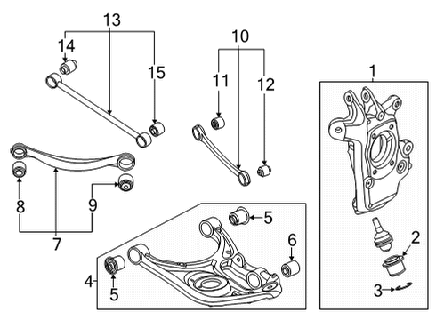 2022 Genesis GV80 Rear Suspension Ring-Snap Diagram for 51718-3M000