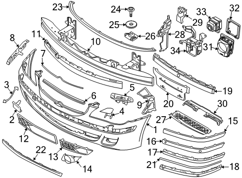 2006 BMW 750i Front Bumper Prime Coated Left Flap Diagram for 51117142161