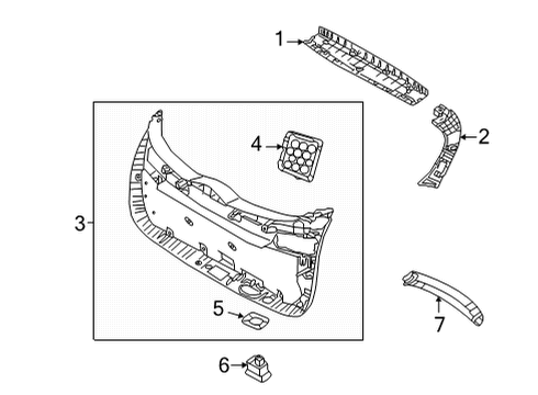 2022 Hyundai Tucson Interior Trim - Lift Gate GRIP HANDLE-TAIL GATE Diagram for 81751-CW000-NNB